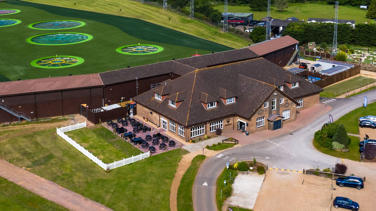 Aerial View of Topgolf Surrey